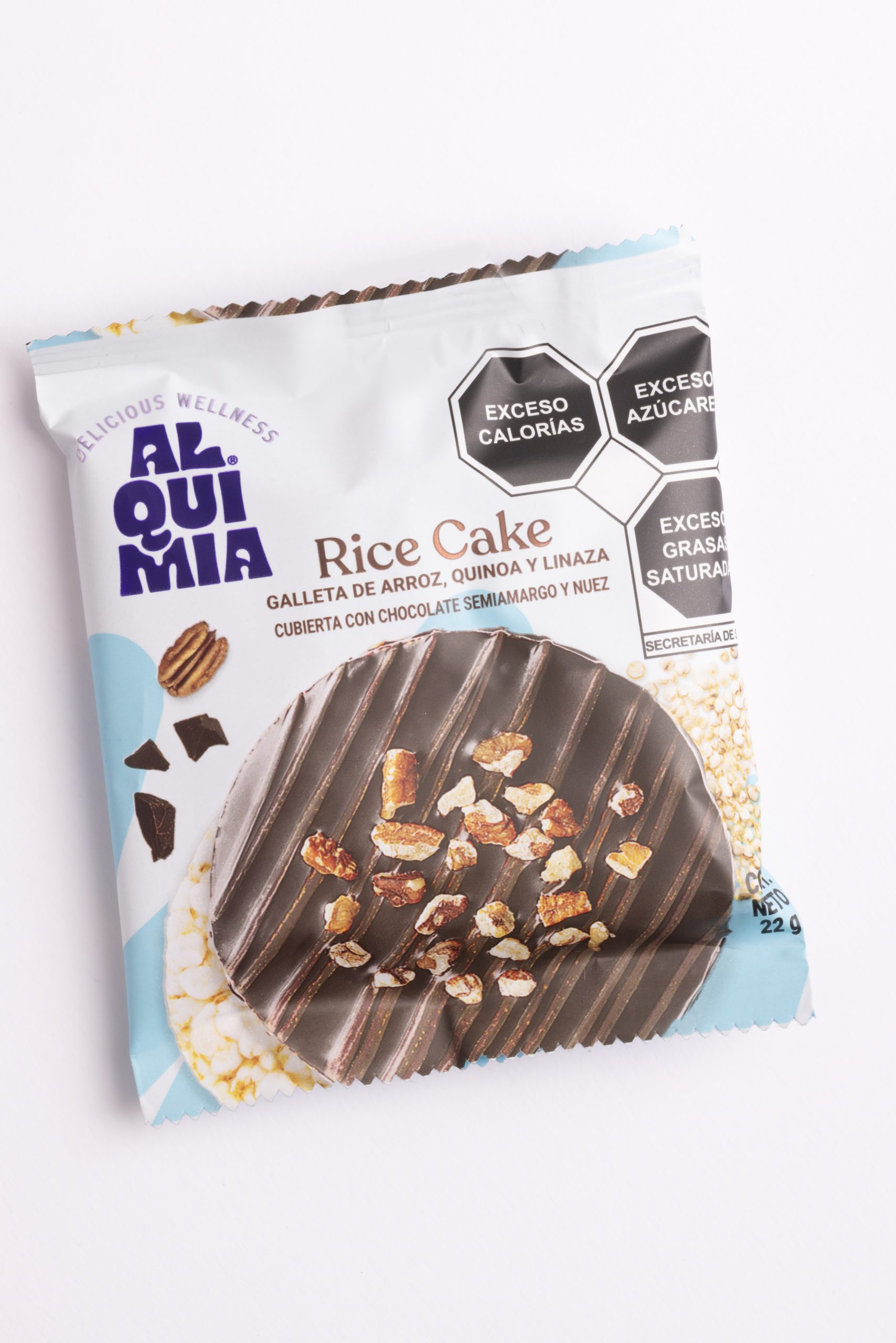 rice cake chocolate semiamargo con nuez